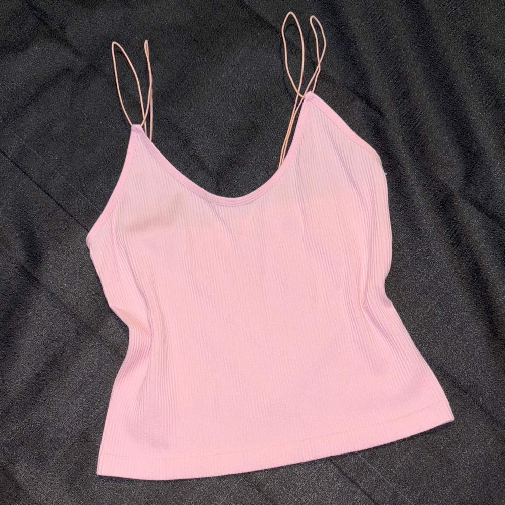 Chic Pink Camisole with Spaghetti Straps